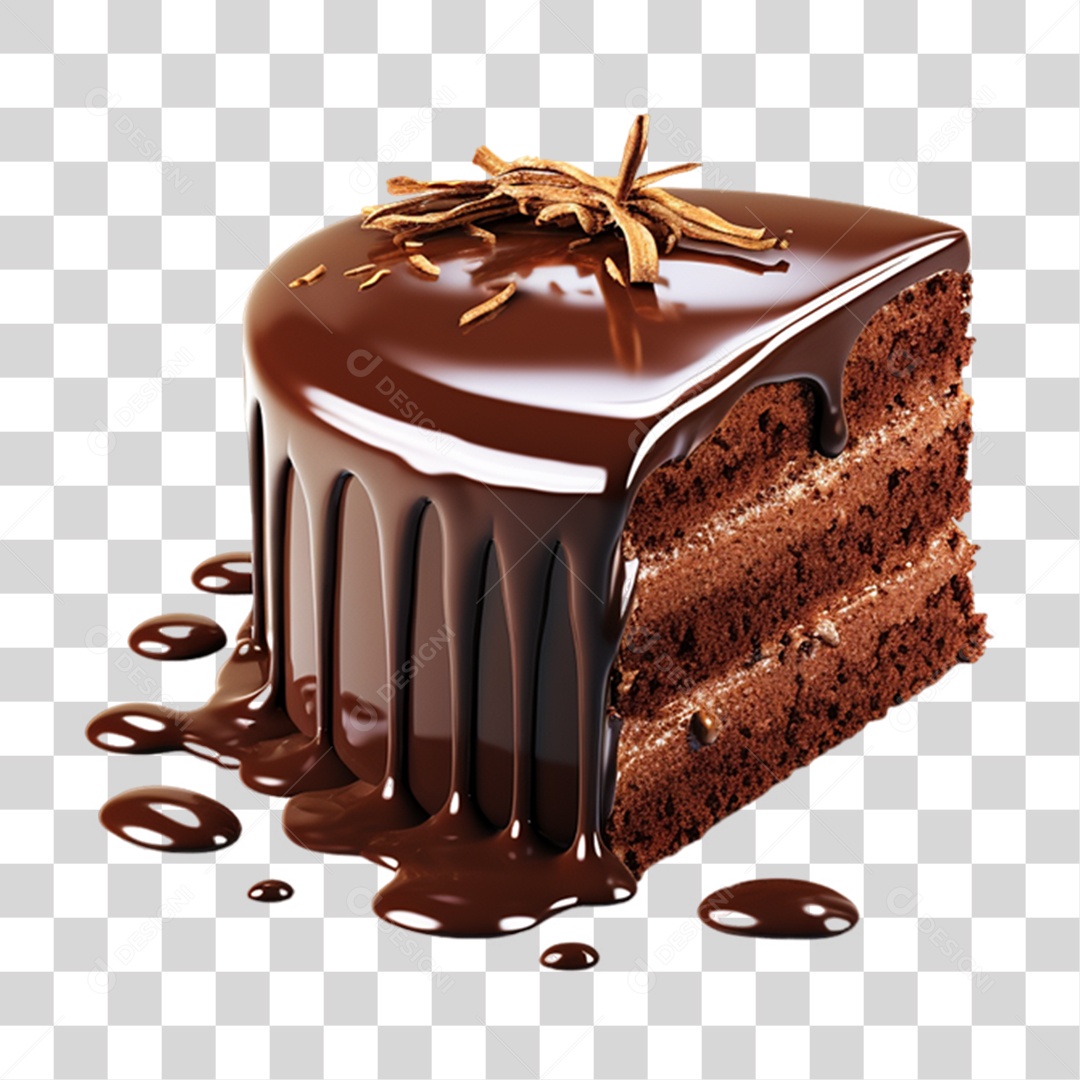 Bolo Confeitado com Cobertura PNG Transparente