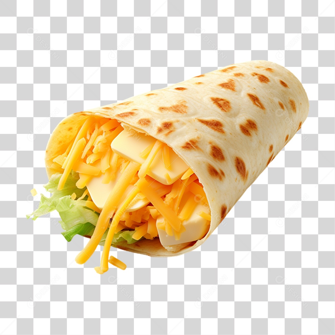 Burrito Taco Mexicano PNG Transparente