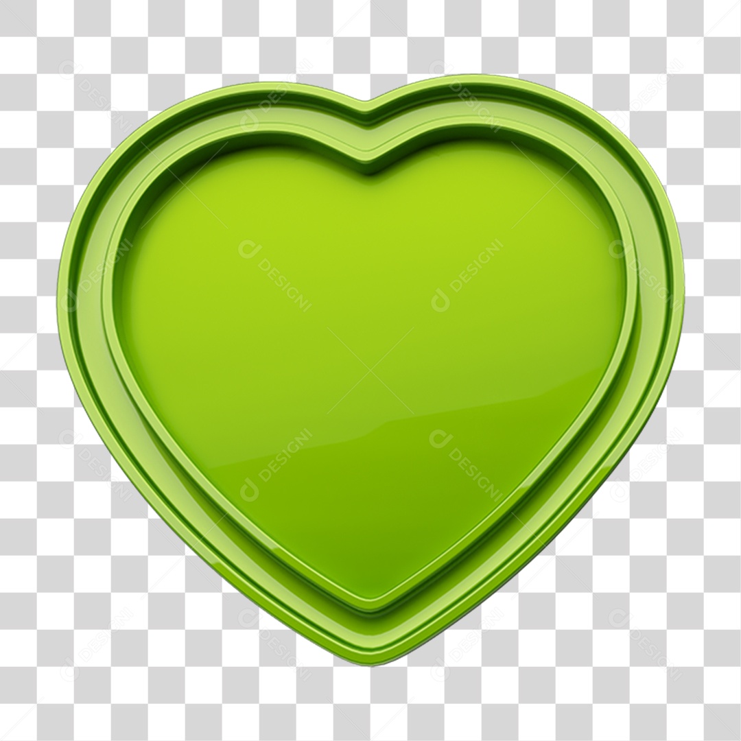 Elemento 3D Coração PNG Transparente