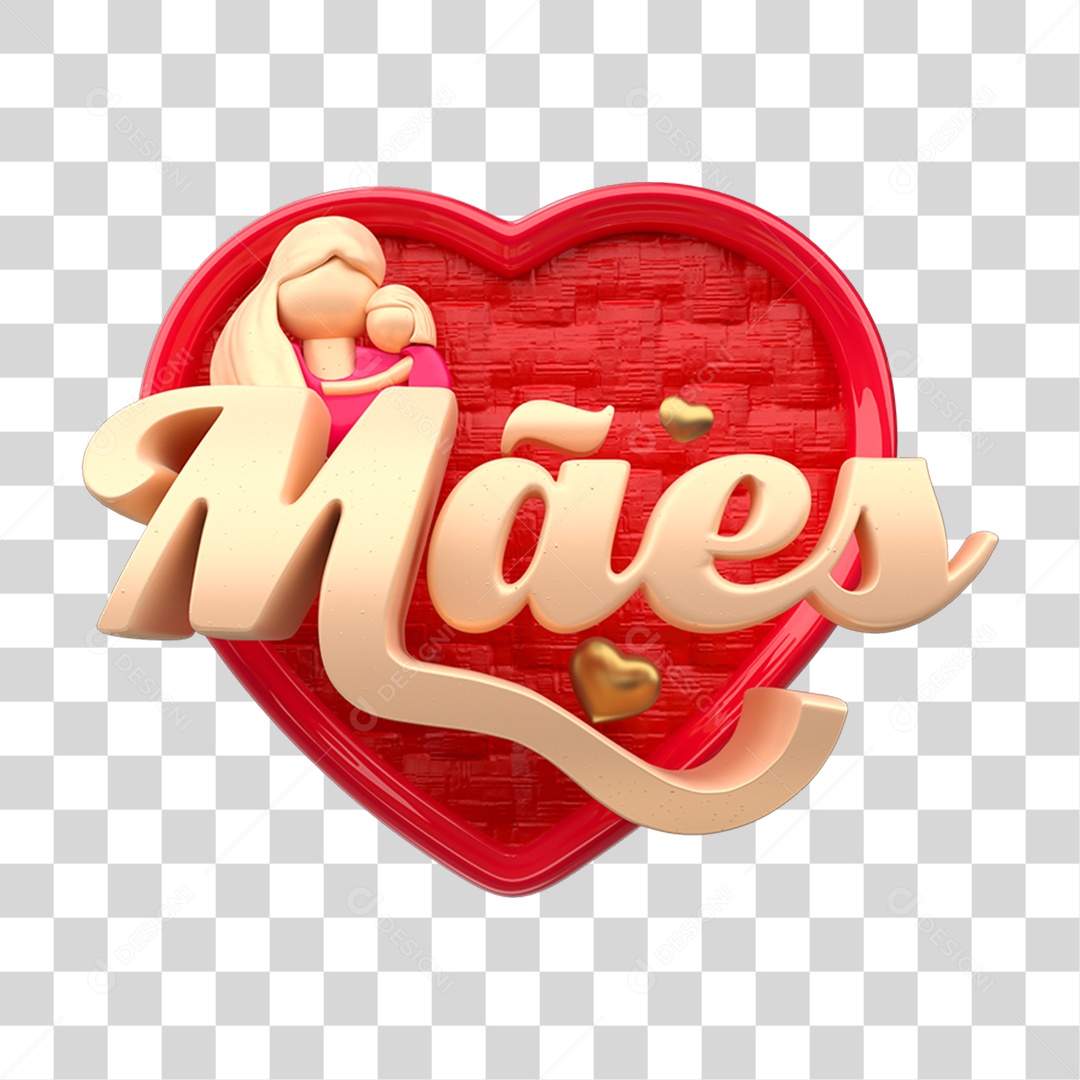 Selo 3D Mães PNG Transparente