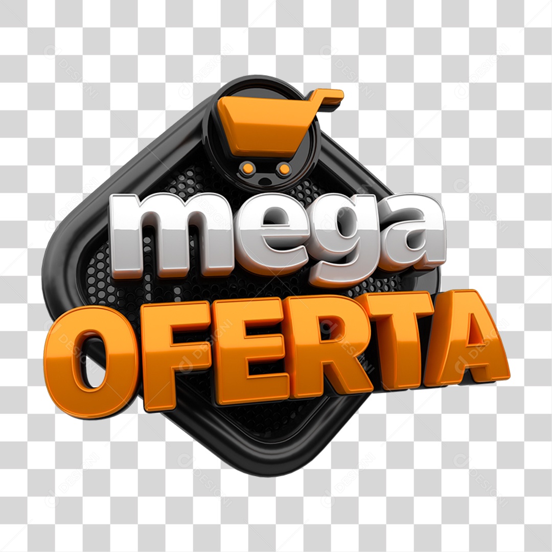 Selo 3D Mega Ofertas PNG Transparente