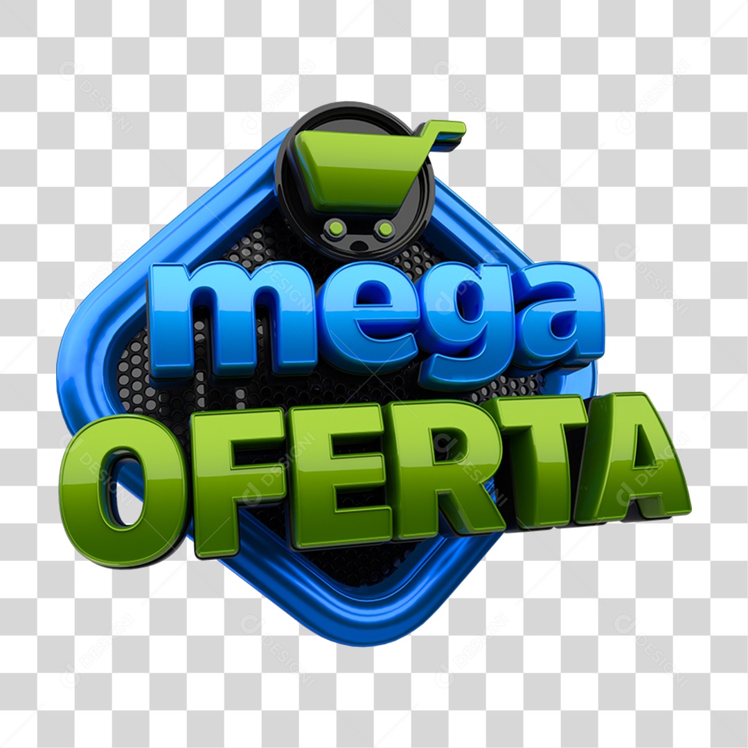 Selo 3D Mega Ofertas PNG Transparente