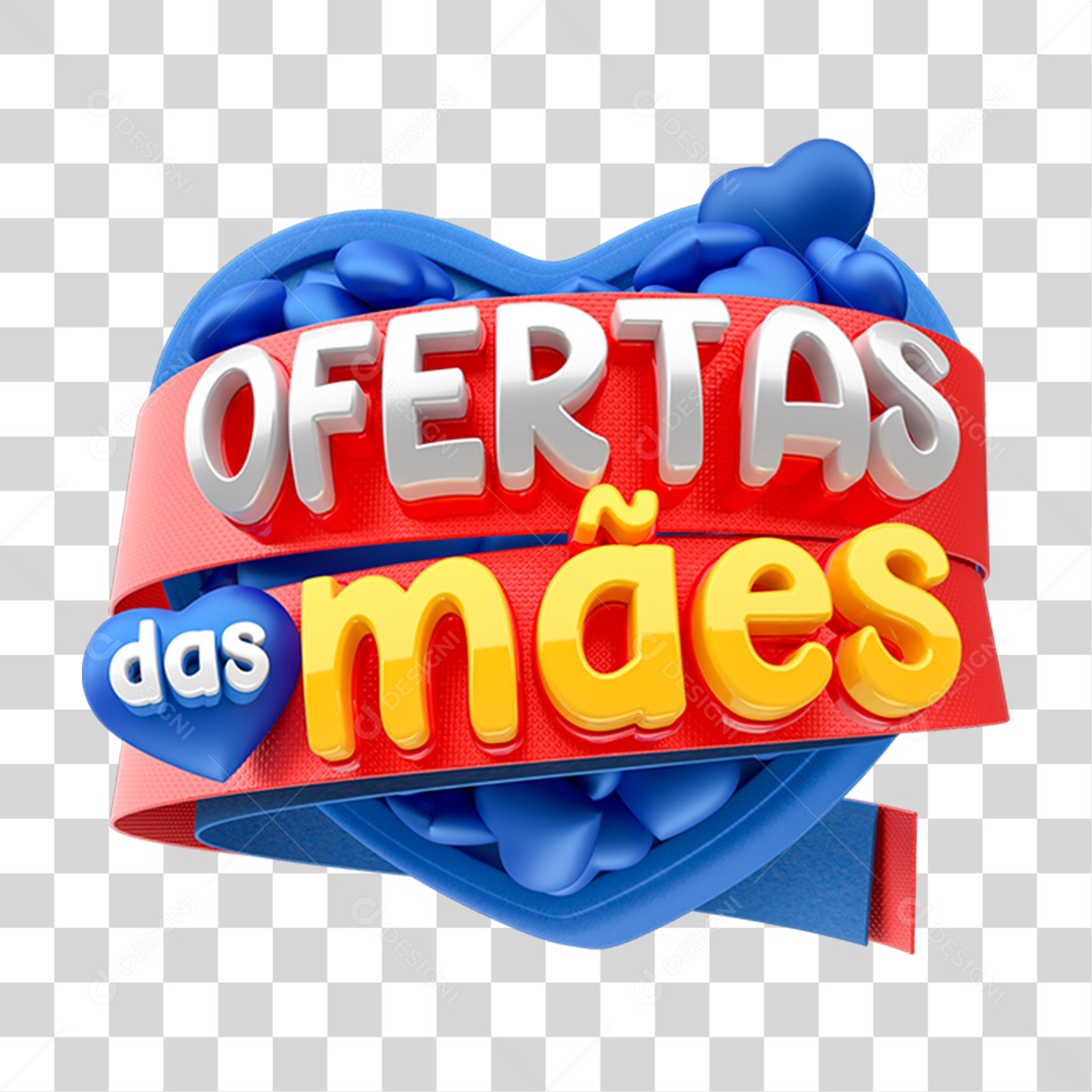 Selo 3D Ofertas das Mães PNG Transparente