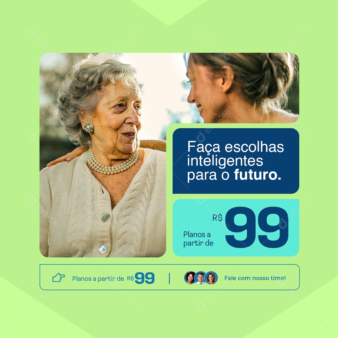 Seguro de Vida Faça Escolhas Inteligentes para o Futuro Social Media PSD Editável