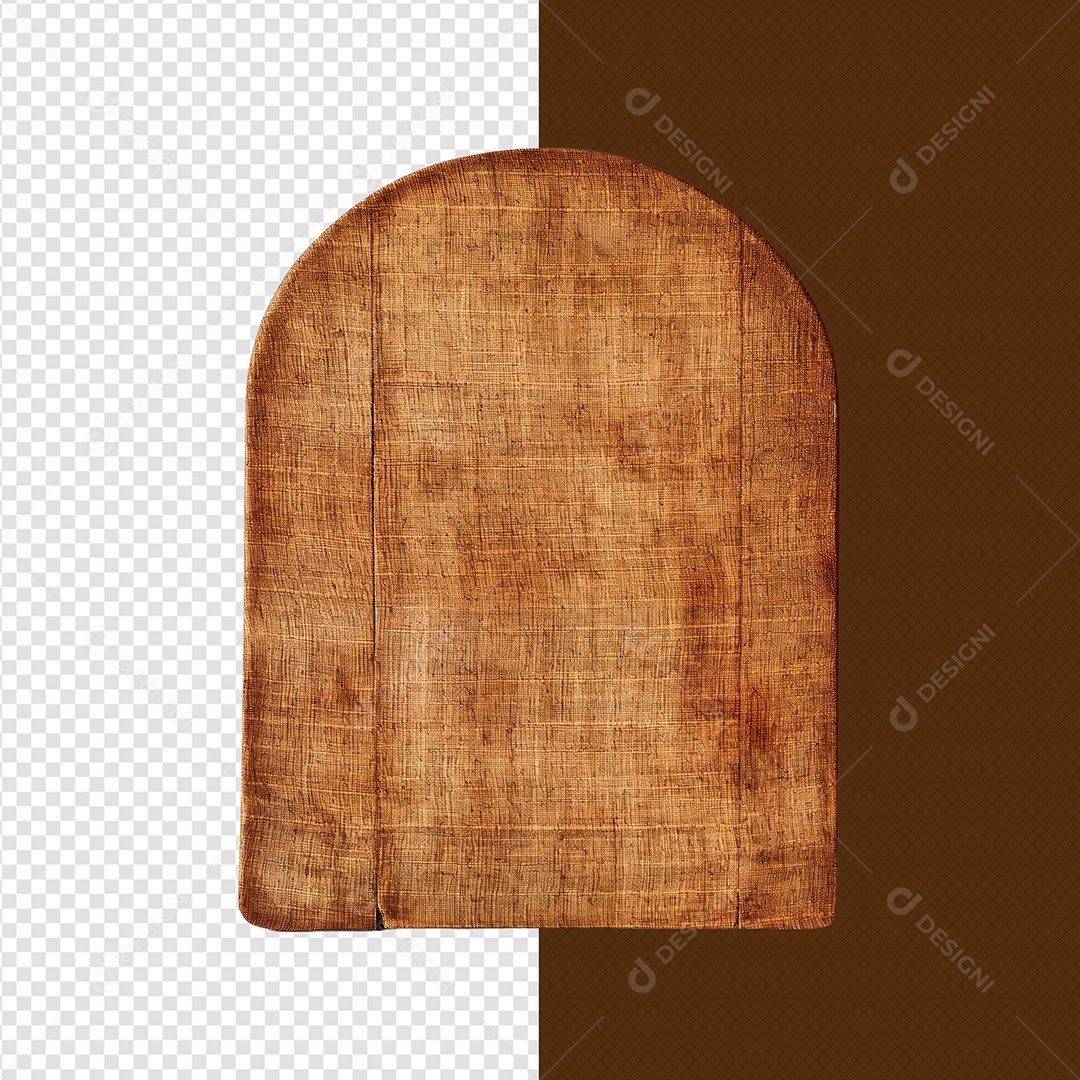 Painel de Madeira Elemento 3D para Composição PSD