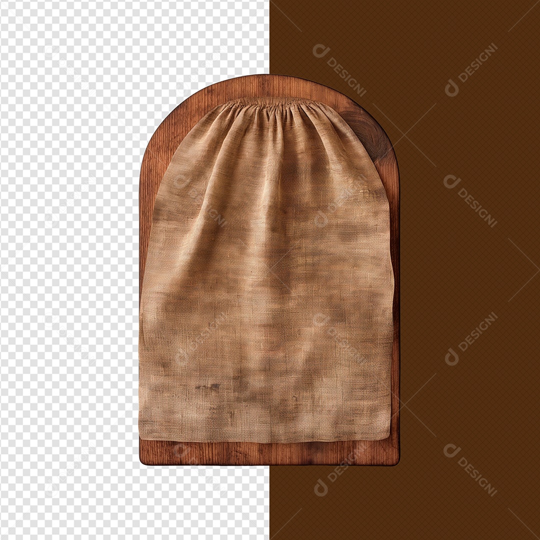 Painel de Madeira e um Saco Elemento 3D para Composição PSD