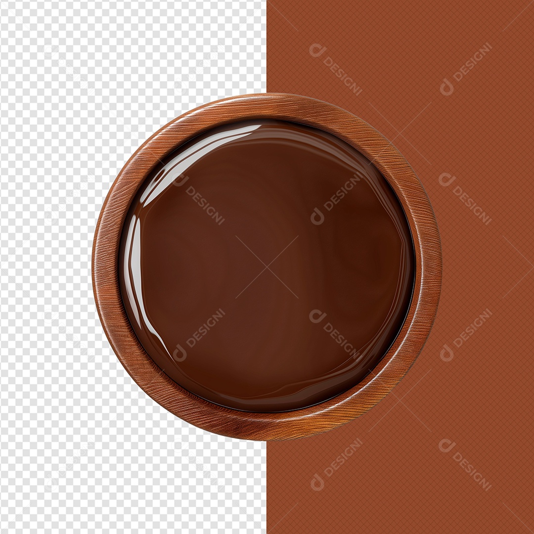 Circulo de Madeira Elemento 3D para Compoisção PSD