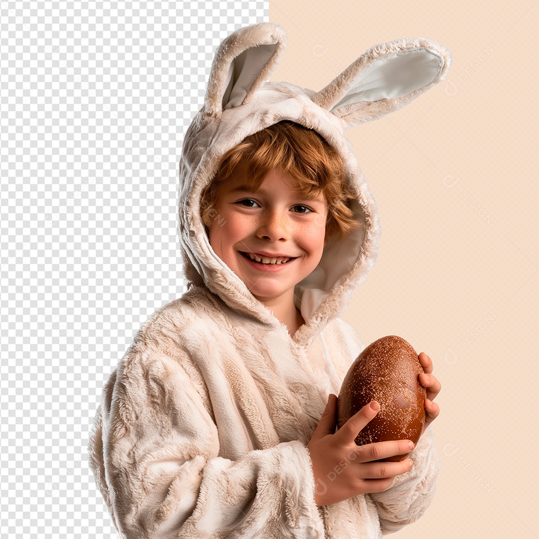 Garato Vestido de Coelho Elemento 3D para Composição PSD