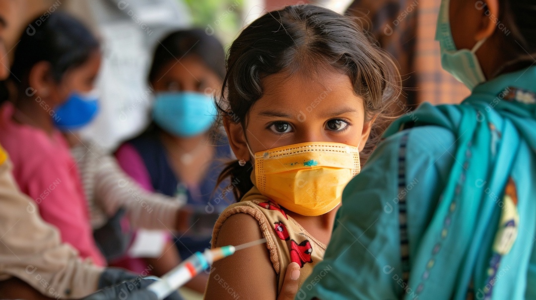 Comunidades participando de campanhas de vacinação