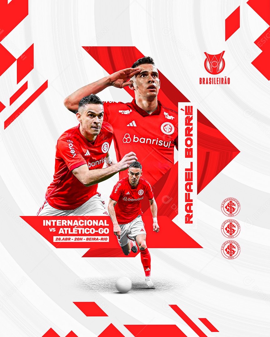 Futebol Brasileirão Internacional vs. Atlético-GO Social Media PSD Editable
