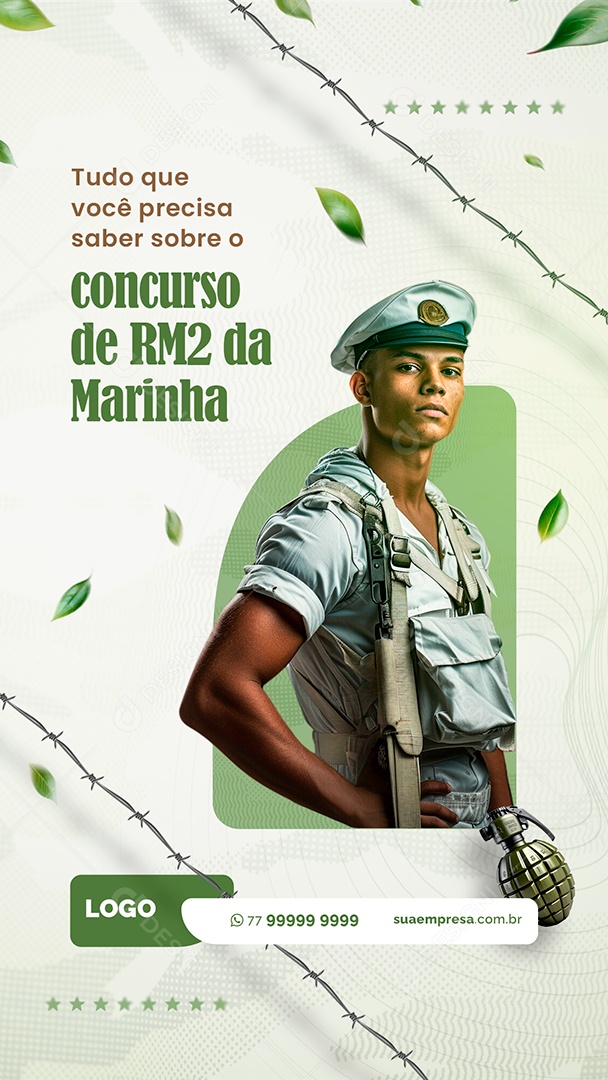 Story Curso Preparatório Militar Tudo que Você Precisa Saber Social Media PSD Editável