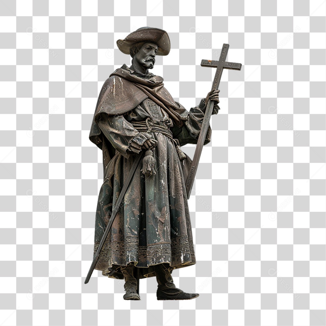 Estátua de Pedro Álvares Cabral PNG Transparente