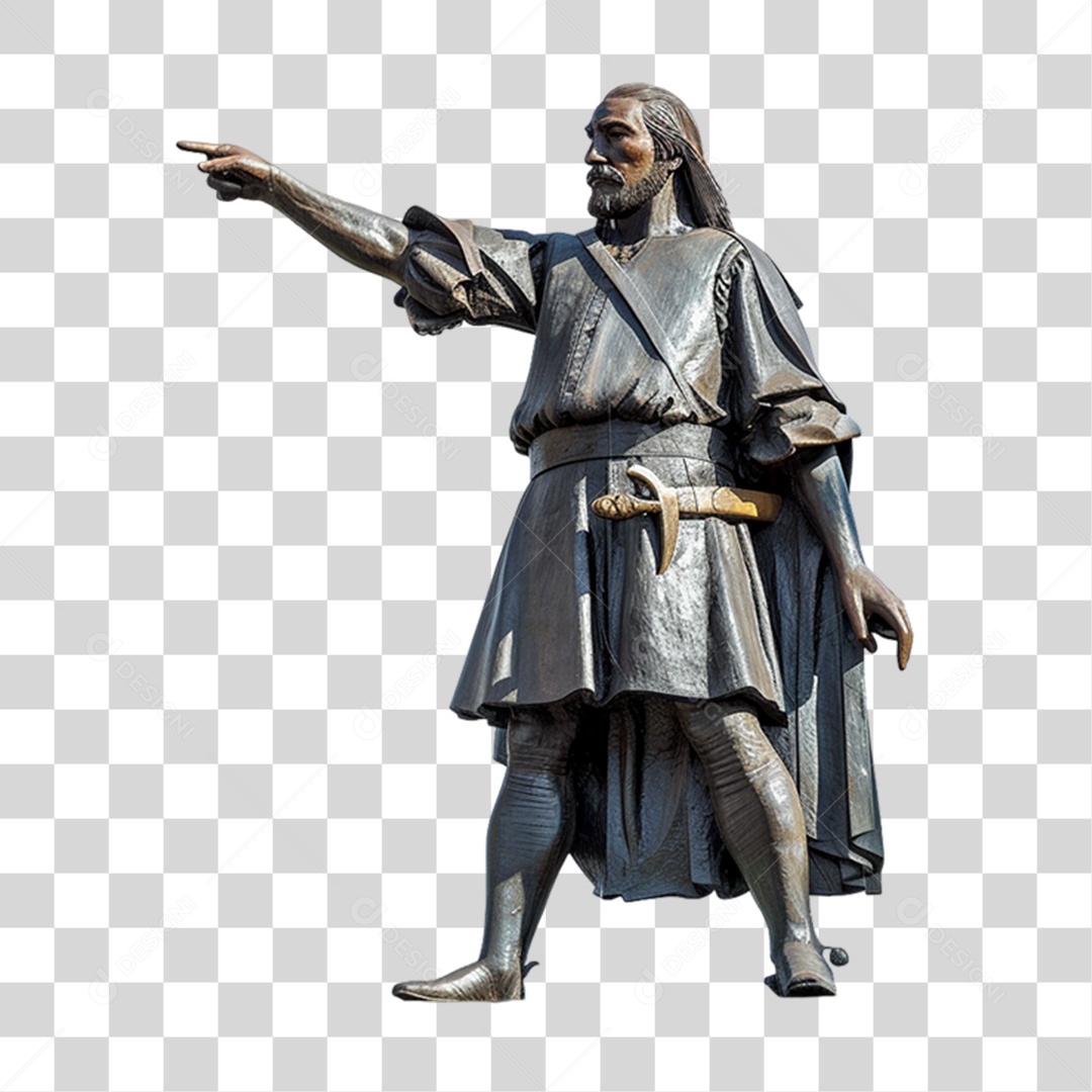 Estátua de Pedro Álvares Cabral PNG Transparente