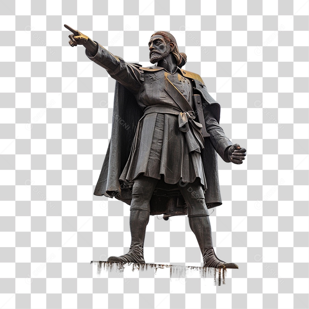 Estátua de Pedro Álvares Cabral PNG Transparente