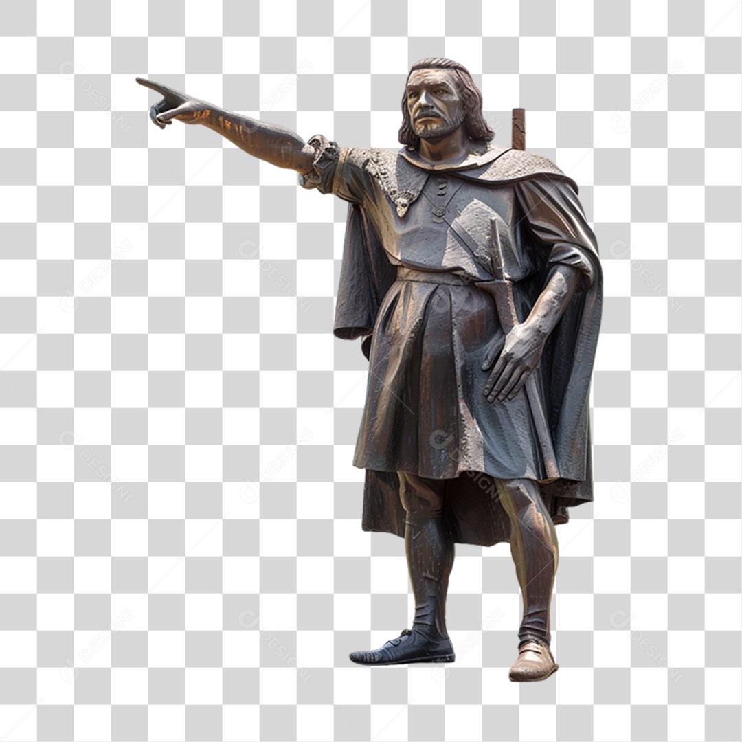 Estátua de Pedro Álvares Cabral PNG Transparente