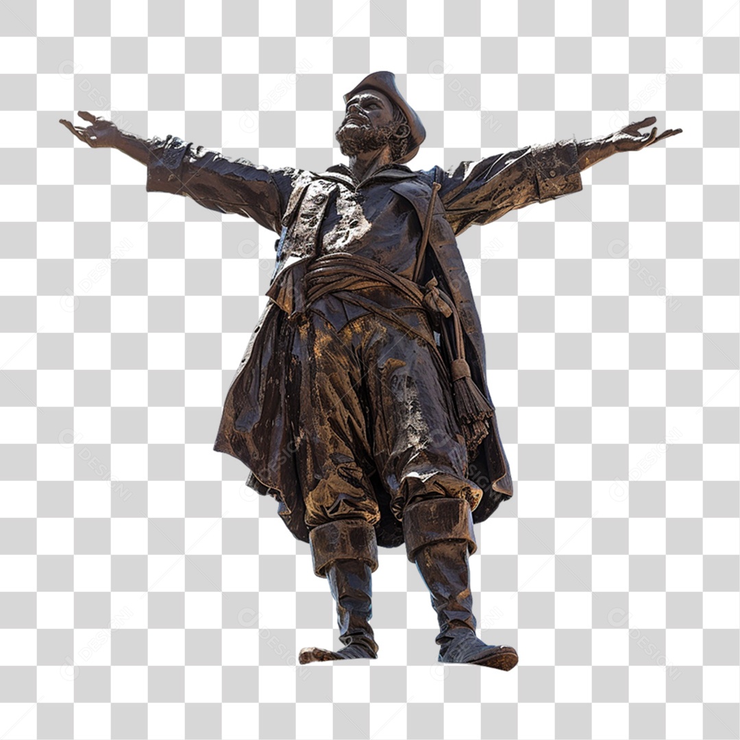 Estátua de Pedro Álvares Cabral PNG Transparente