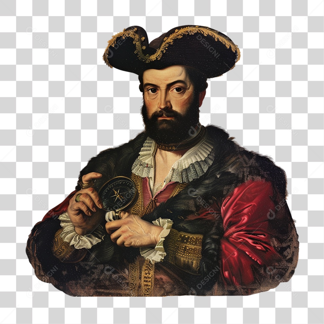 Pintura de Pedro Álvares Cabral PNG Transparente