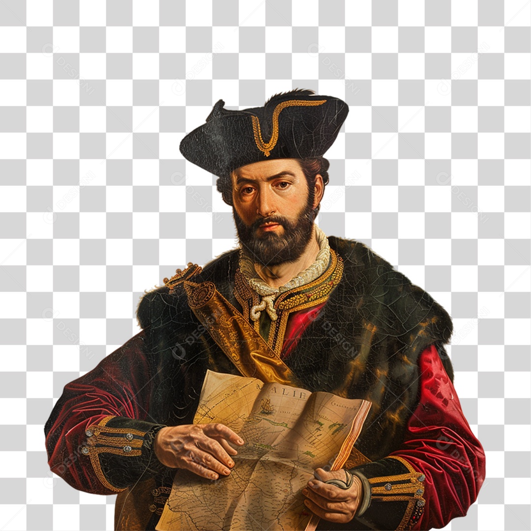 Pintura de Pedro Álvares Cabral PNG Transparente