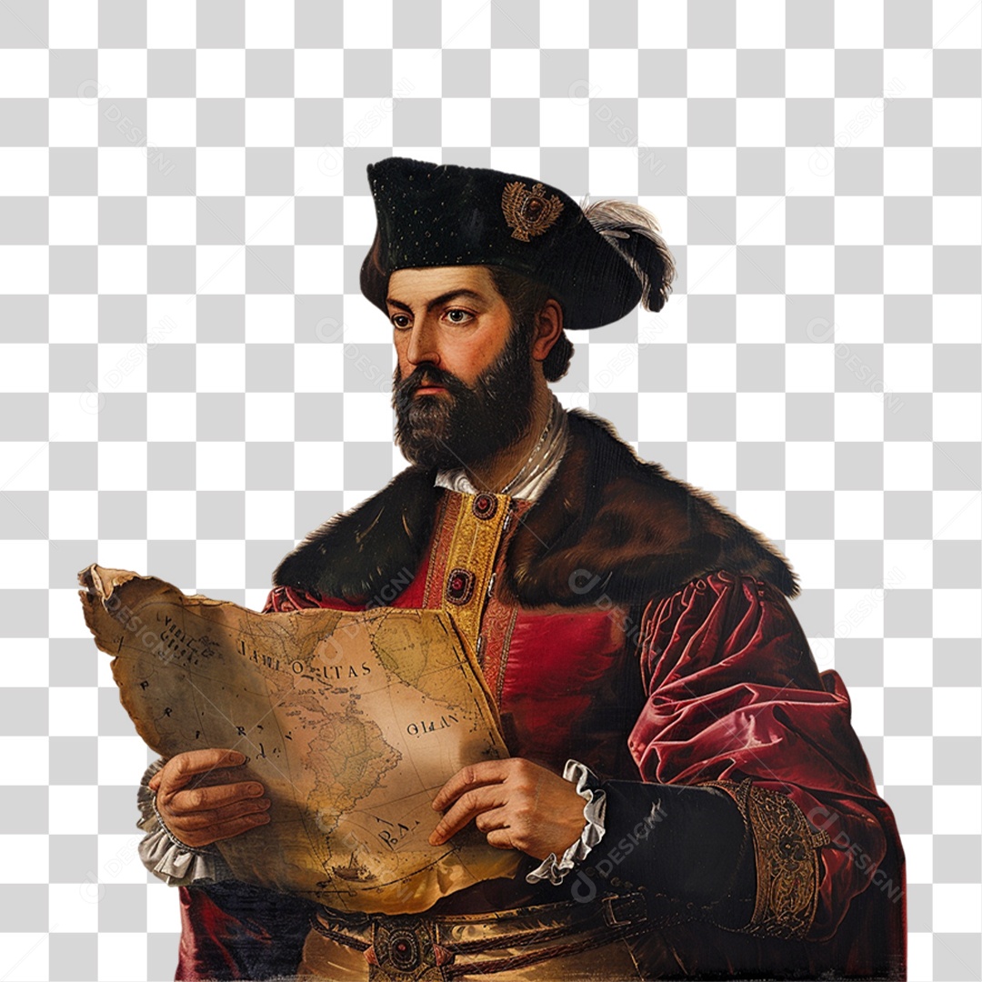 Pintura de Pedro Álvares Cabral PNG Transparente