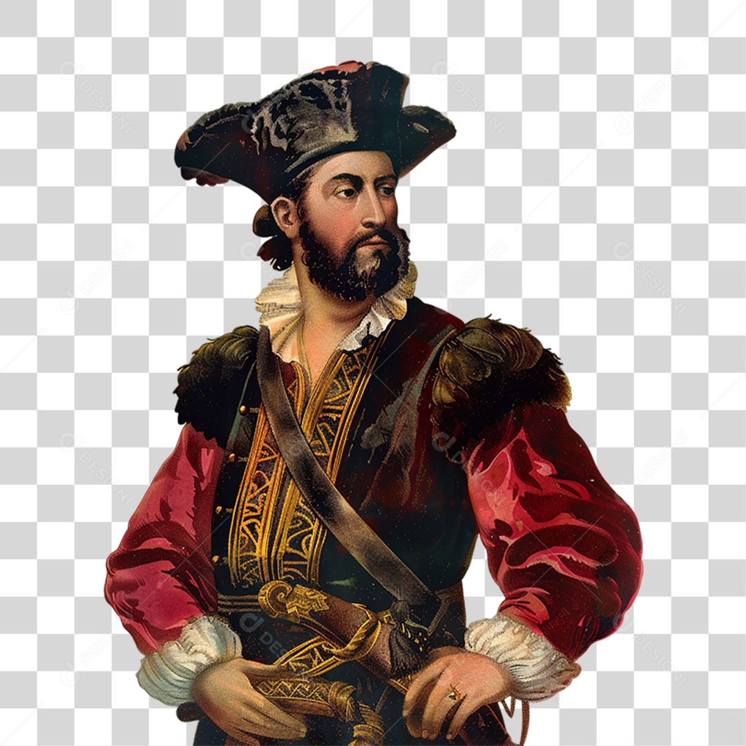 Pintura de Pedro Álvares Cabral PNG Transparente