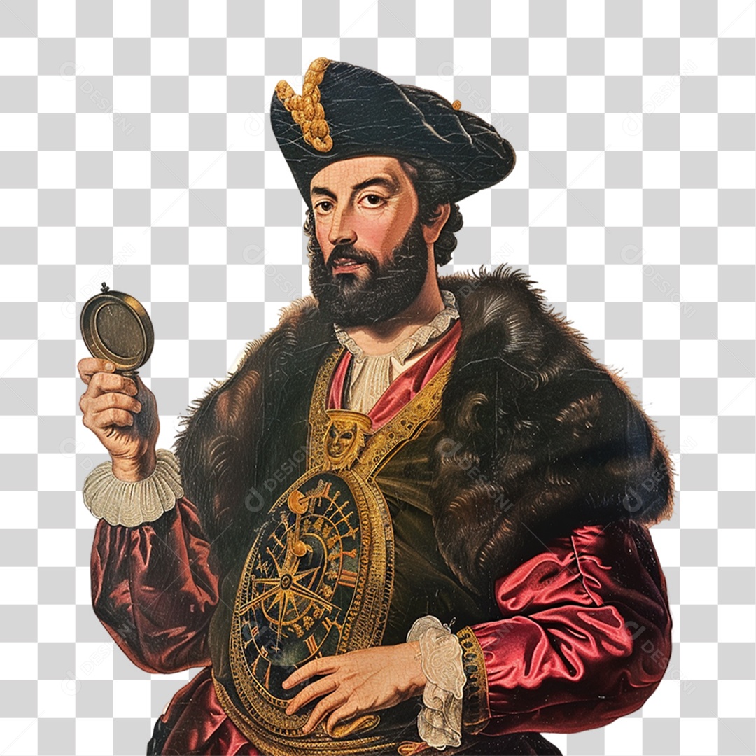 Pintura de Pedro Álvares Cabral PNG Transparente