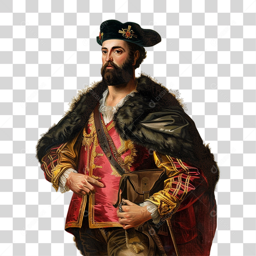 Pintura de Pedro Álvares Cabral PNG Transparente