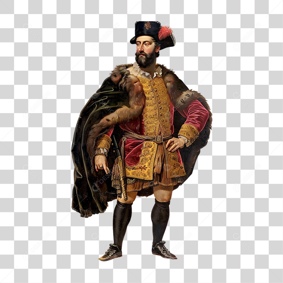 Pintura de Pedro Álvares Cabral PNG Transparente