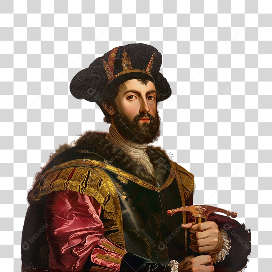 Pintura de Pedro Álvares Cabral PNG Transparente