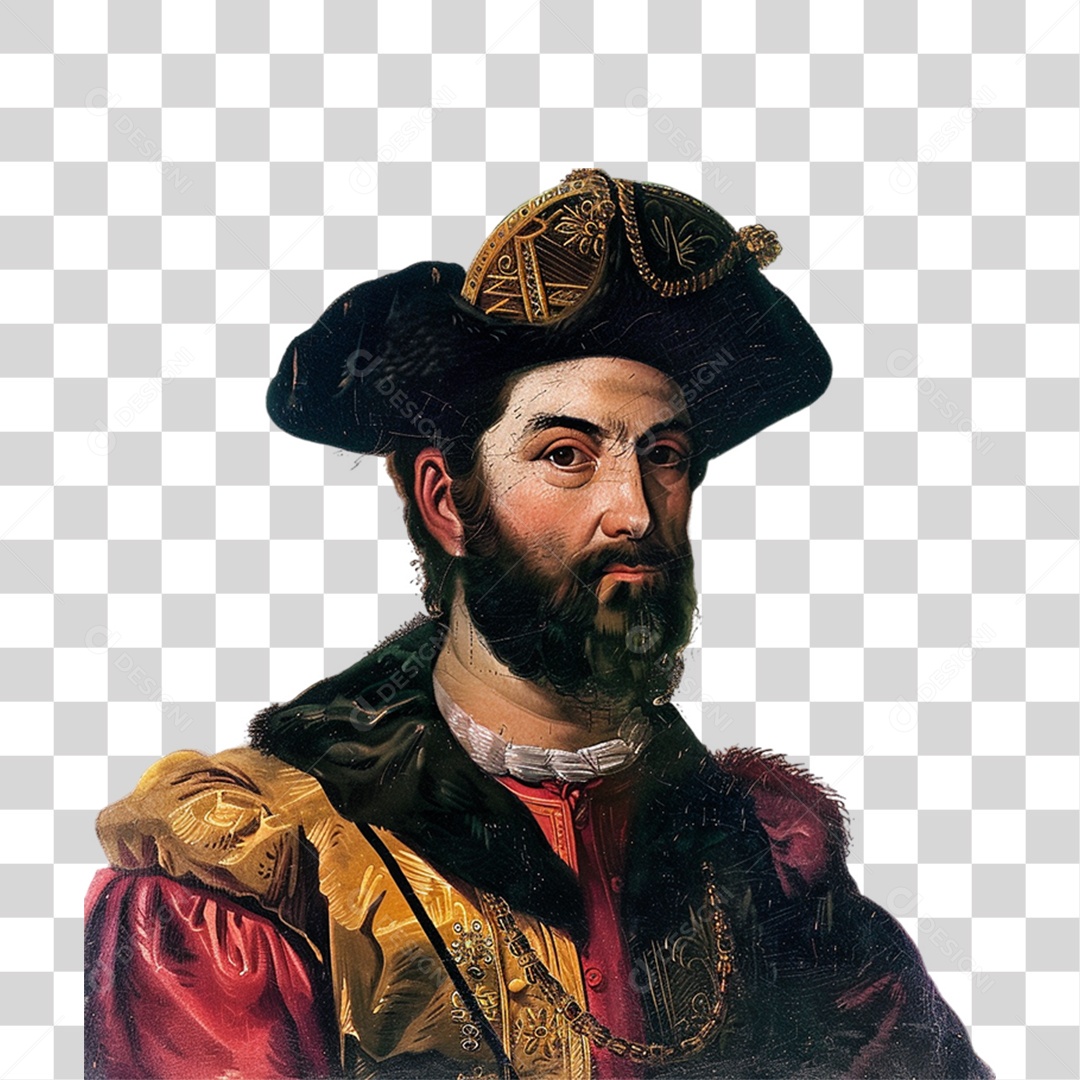 Pintura de Pedro Álvares Cabral PNG Transparente