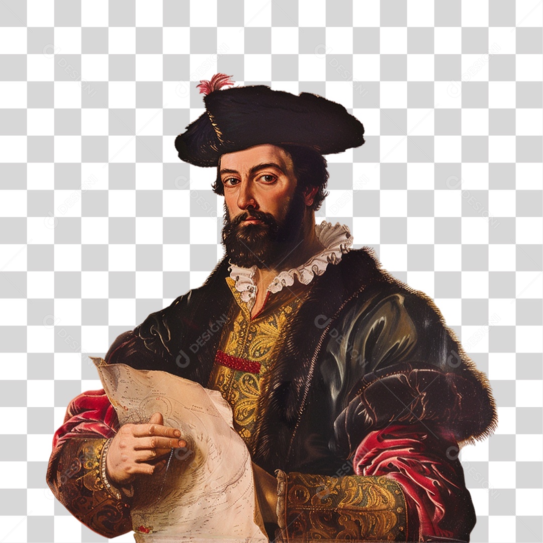 Pintura de Pedro Álvares Cabral PNG Transparente