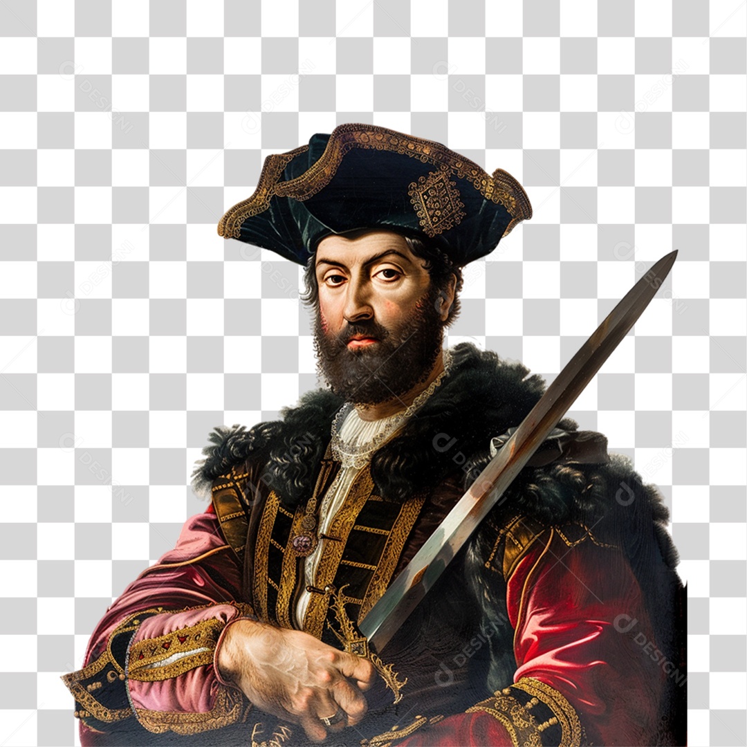 Pintura de Pedro Álvares Cabral PNG Transparente