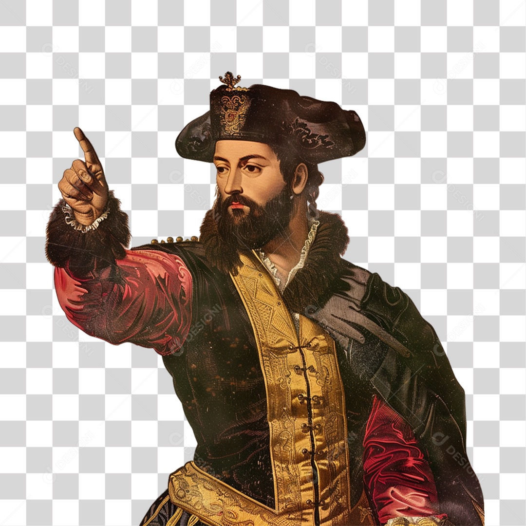 Pintura de Pedro Álvares Cabral PNG Transparente