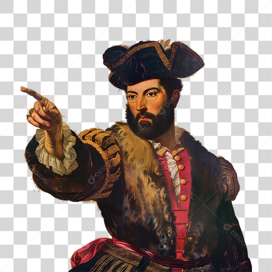 Pintura de Pedro Álvares Cabral PNG Transparente