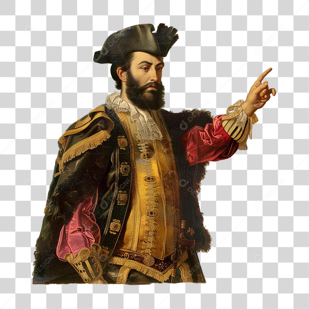 Pintura de Pedro Álvares Cabral PNG Transparente