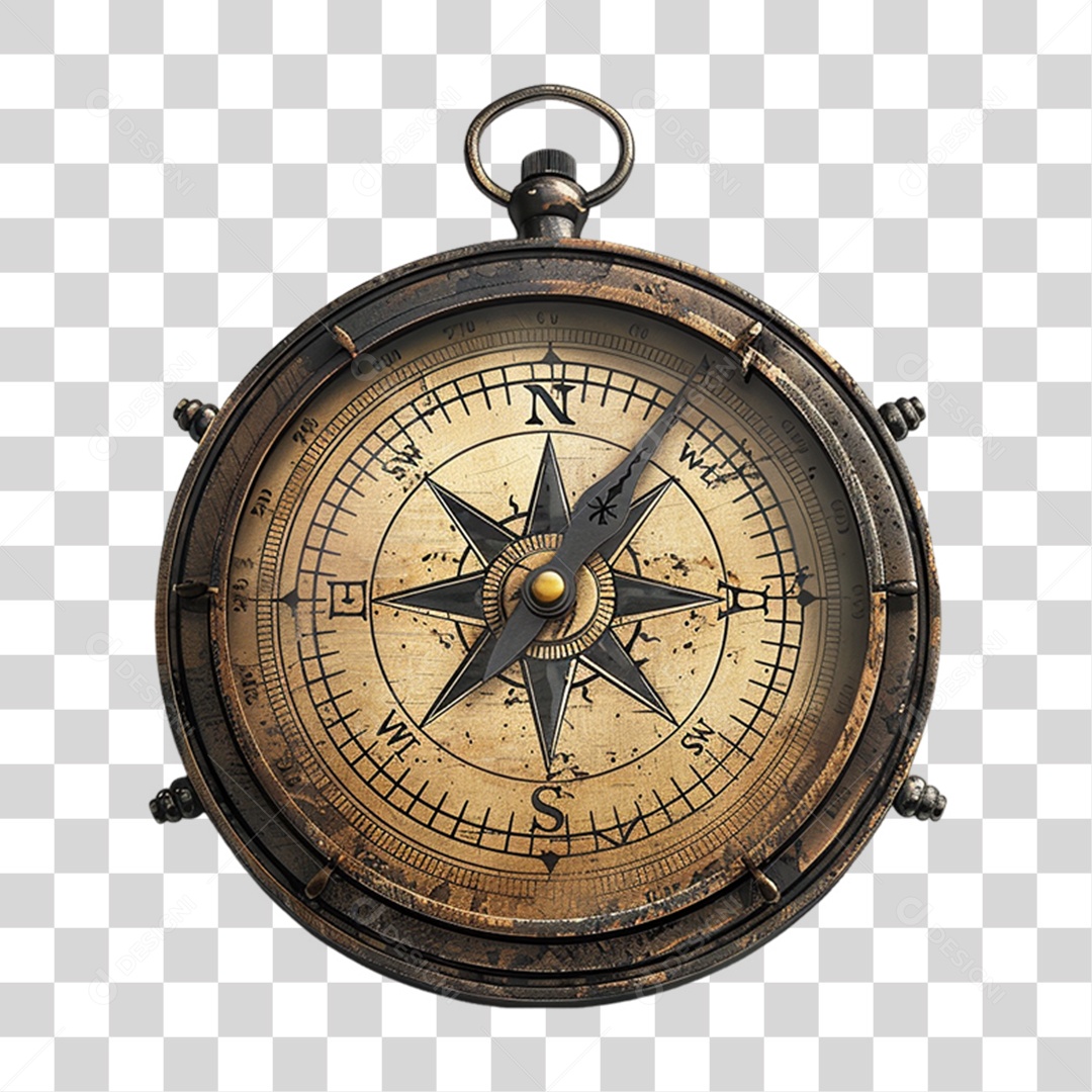 Bússola Antiga PNG Transparente