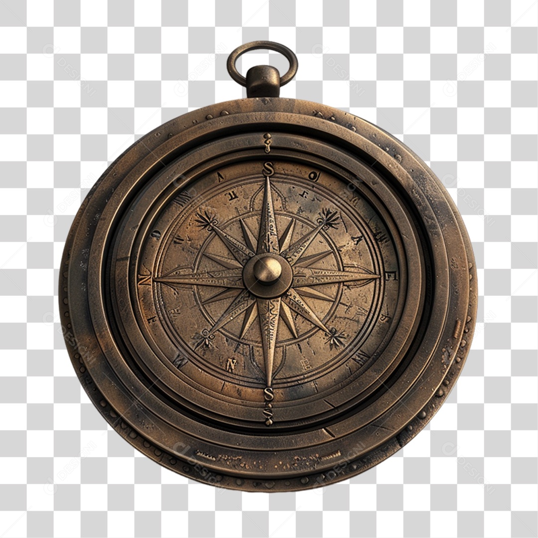 Bússola Antiga PNG Transparente