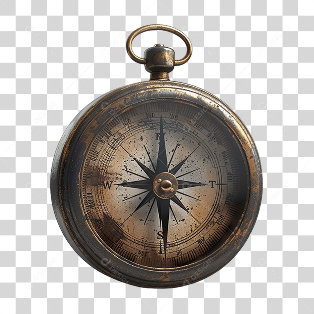 Bússola Antiga PNG Transparente