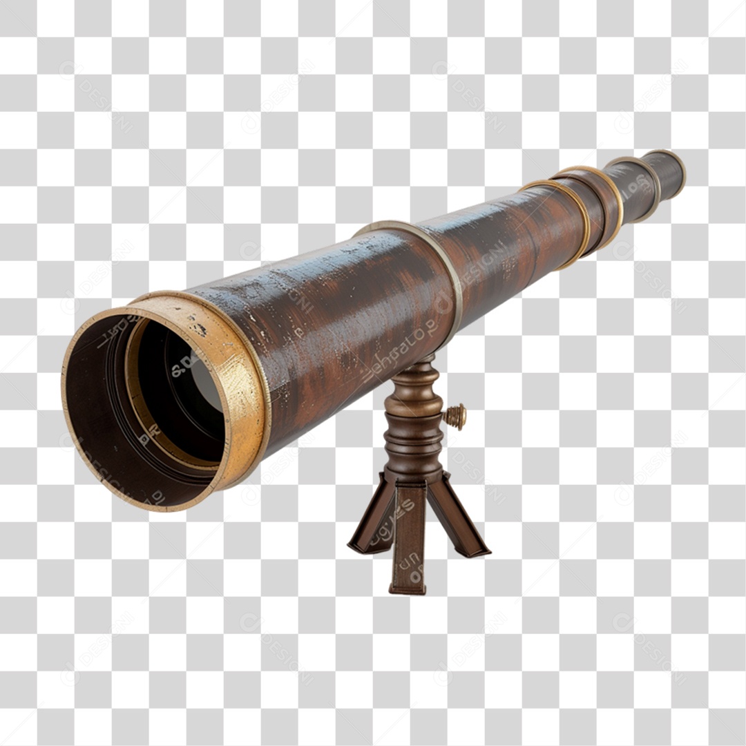 Telescópio Antigo PNG Transparente