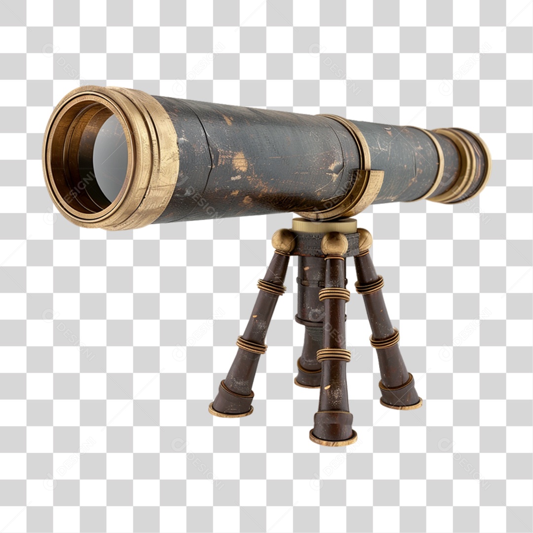 Telescópio Antigo PNG Transparente
