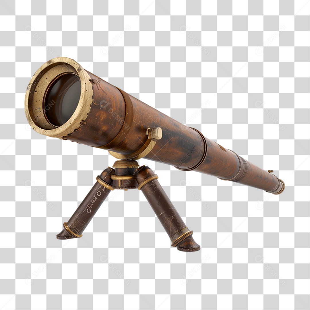 Telescópio Antigo PNG Transparente