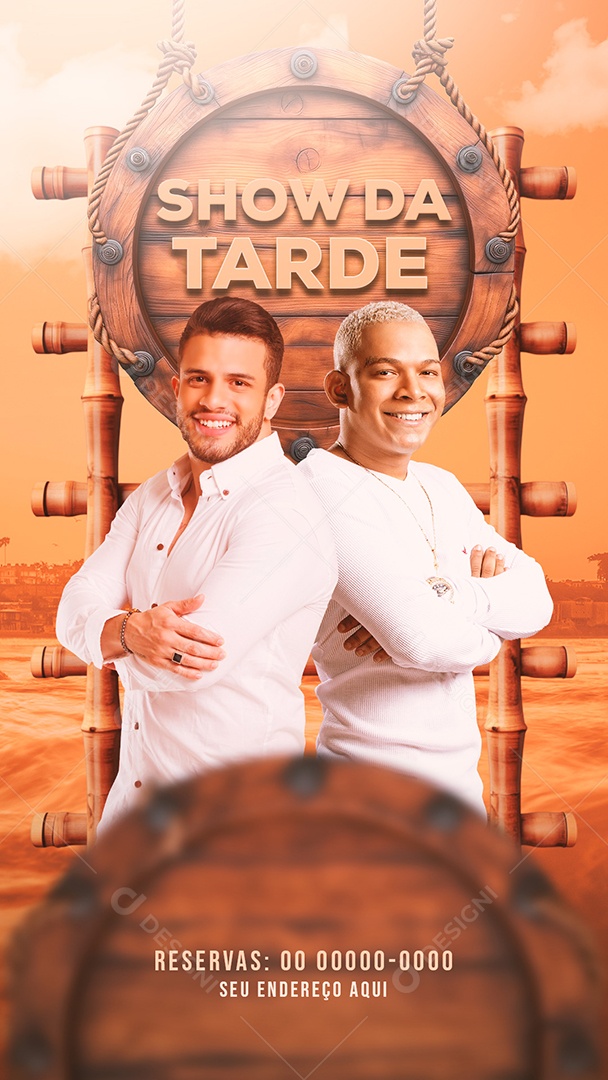 Flyer Story Show da Tarde Ávine Vinny Aldair Playboy Social Media PSD Editável