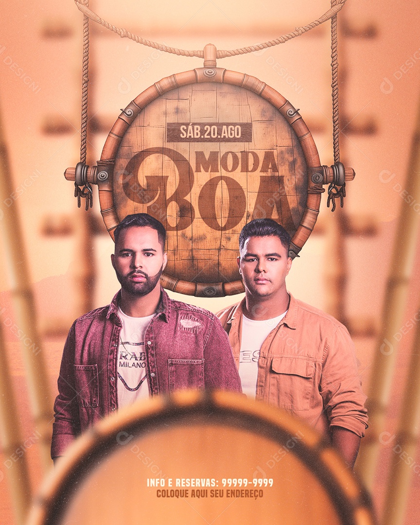 Flyer Moda Boa Artistas Social Media PSD Editável