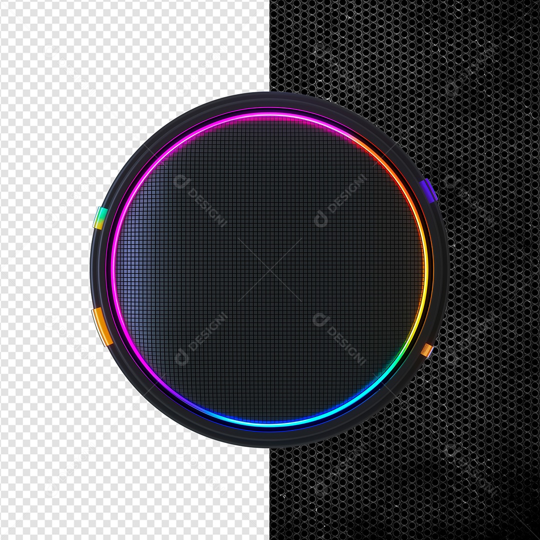 Painel LED Elemento 3D para Composição PSD