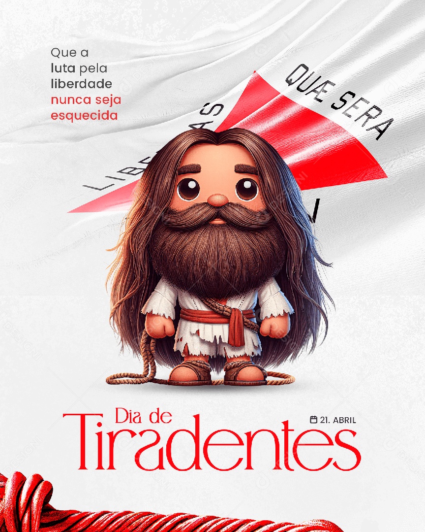 Dia de Tiradentes Que a Luta Pela Liberdade Nunca Seja Esquecida Social Media PSD Editável