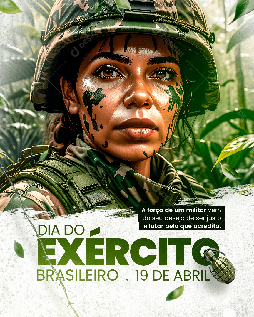 Dia Do Exército Brasileiro 19 De Abril Lutar Pelo que Acredita Social Media PSD Editável