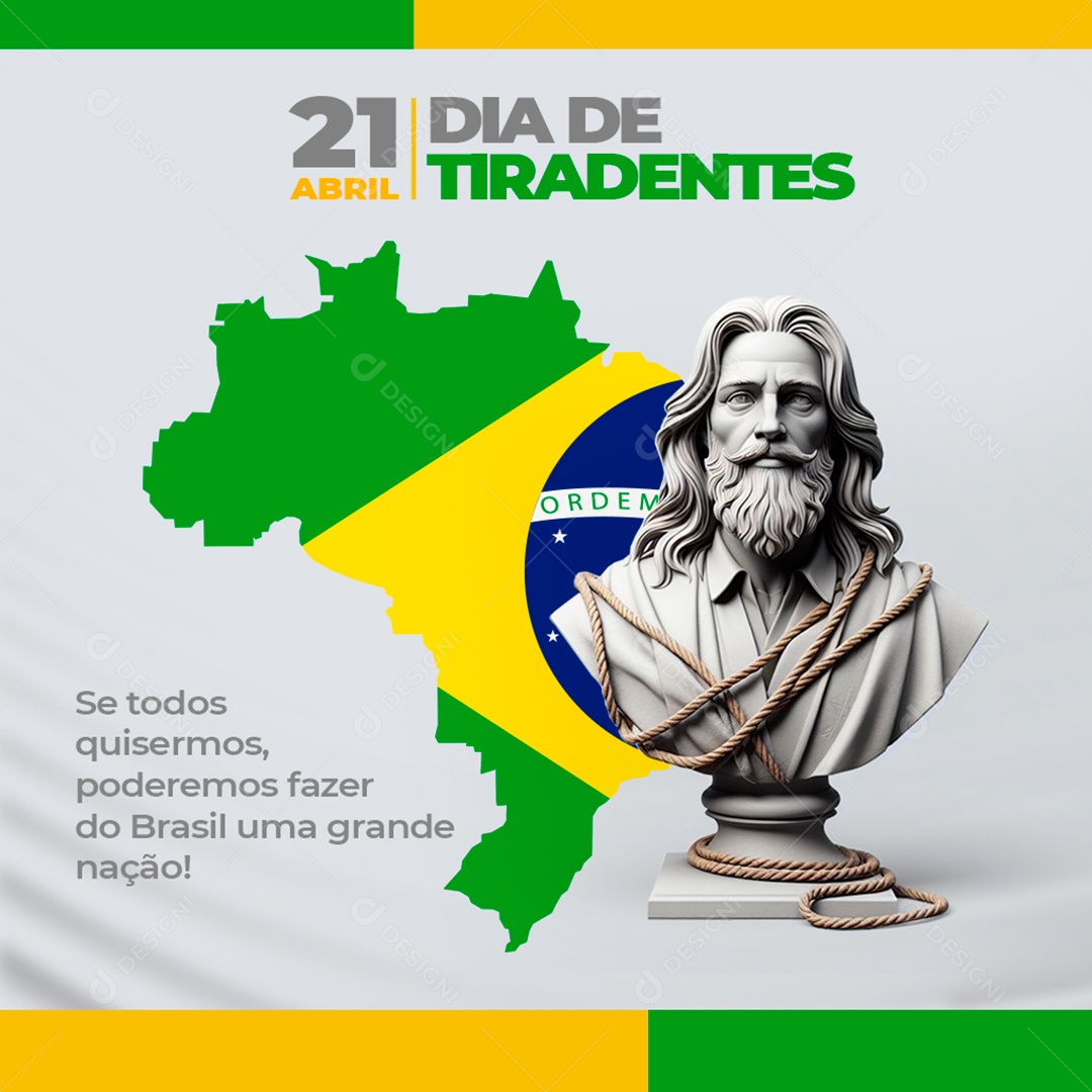 Dia de Tiradentes 21 de Abril Social Media PSD Editável