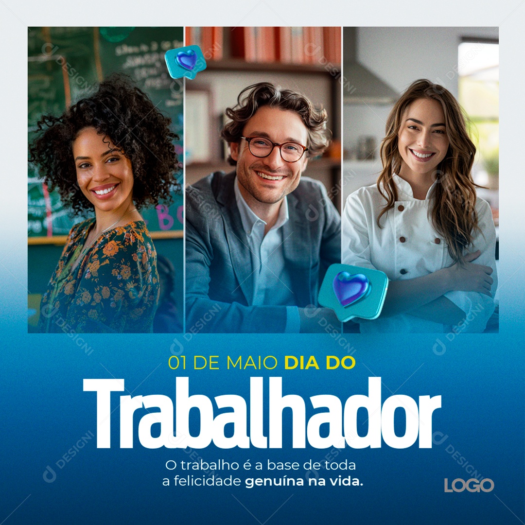 Dia Do Trabalhador 01 de Maio Social Media PSD Editável