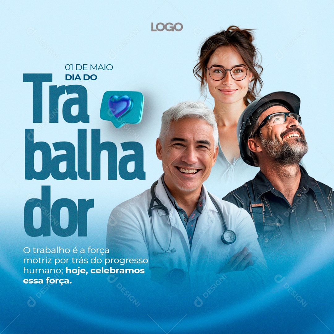 Dia Do Trabalhador 01 de Maio é a Força Motriz Social Media PSD Editável