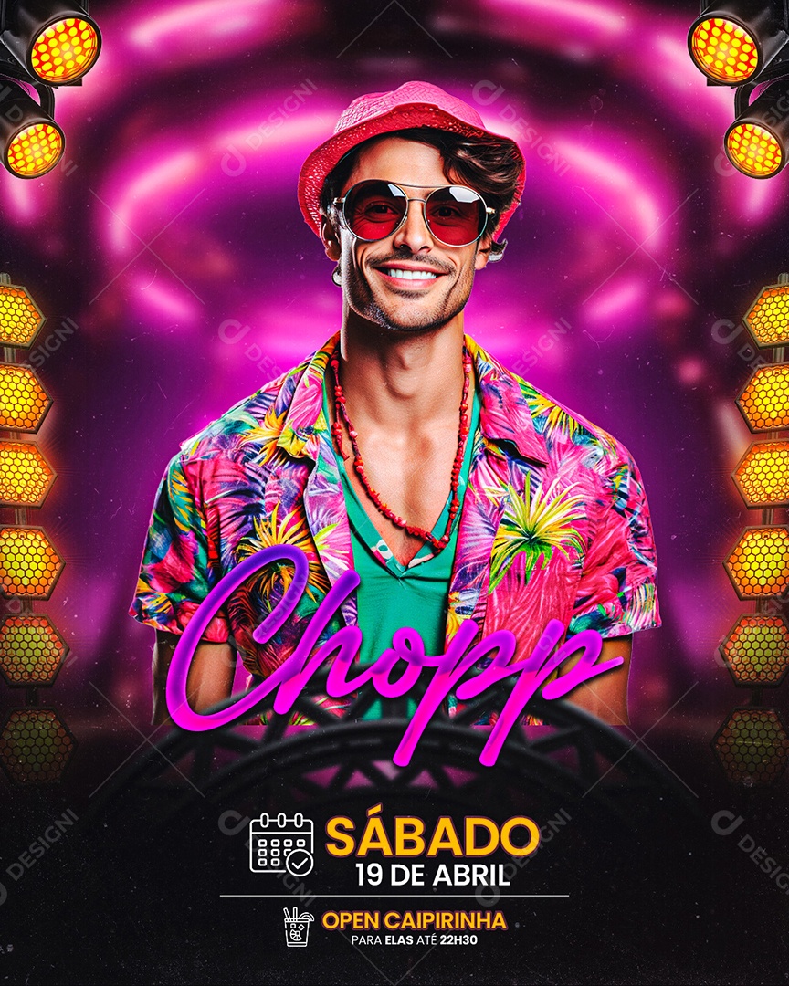 Flyer Chopp Social Media PSD Editável