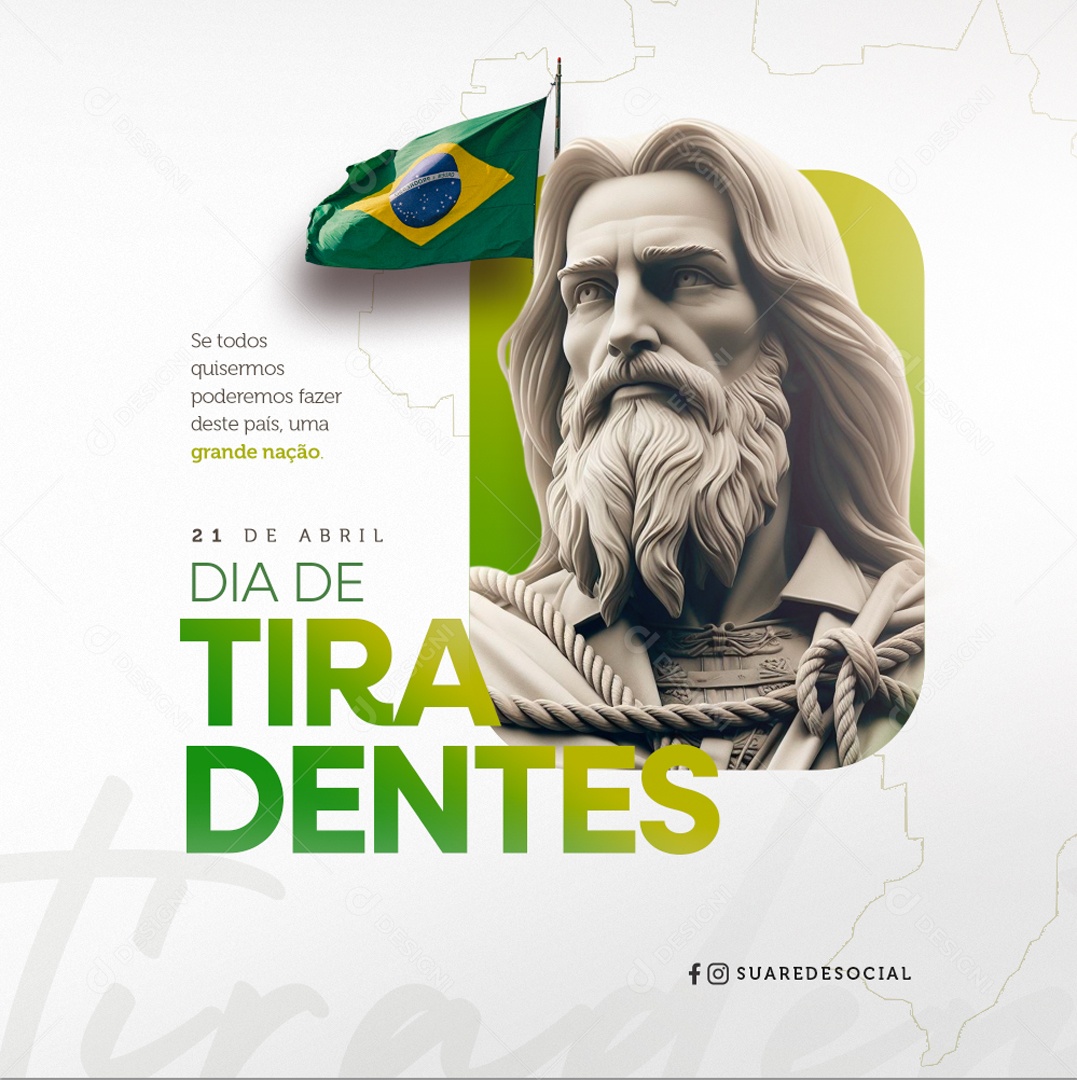 Dia de Tiradentes 21 de Abril Social Media PSD Editável